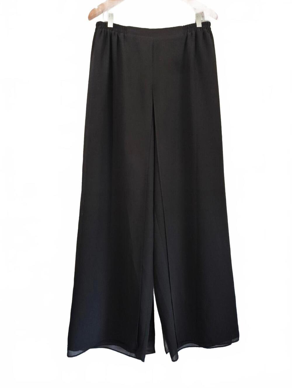 Dressbarn Woman Black High Waist Dress Pant Fly Away Car Wash Panel Detail 100
